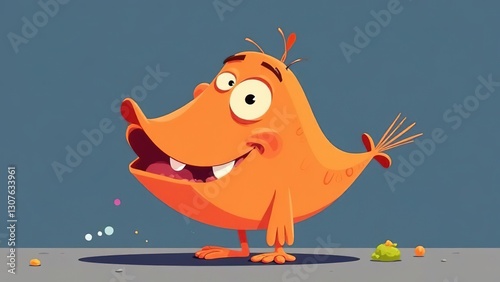 Funny smiling monster.
