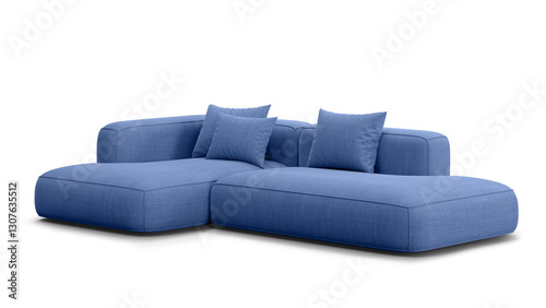 Sofa on transparent background with shadow. Furniture for the modern interior, web design and presentation.