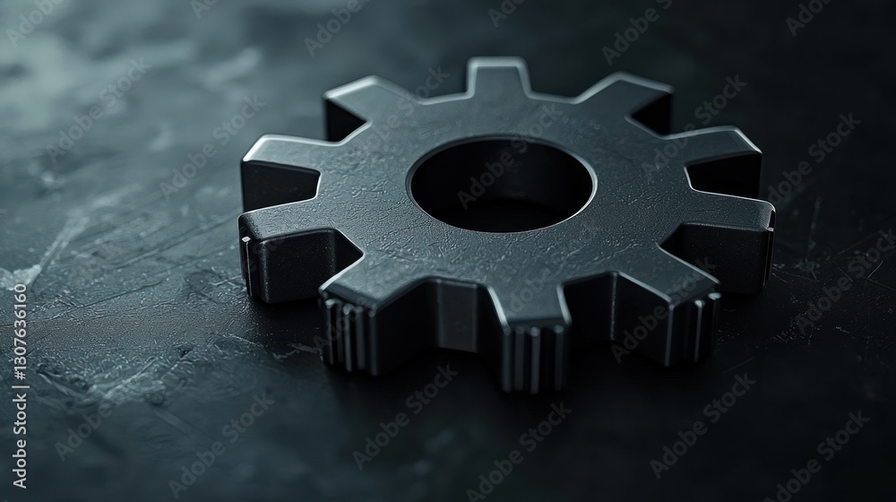 Dark Metal Gear on a Black Surface: Industry, Mechanism, Engineering Dark Metal Gear on a Black Surface: Industry, Mechanism, Engineering