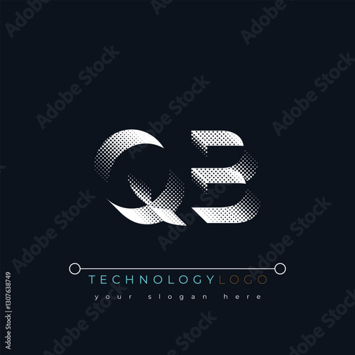 Q and B logo design. QB abstract technology logo. This logo design is the process of creating a visual symbol that represents a brand, company, or individual.