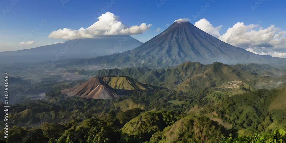 Guatemala’s Volcanic Chain: A scenic view of the volcanic chain stretching across Guatemala, with towering peaks, lush valleys, and the dramatic landscapes that define the country’s natural beauty. Guatemala’s Volcanic Chain: A scenic view of the volcanic chain stretching across Guatemala, with towering peaks, lush valleys, and the dramatic landscapes that define the country’s natural beauty.