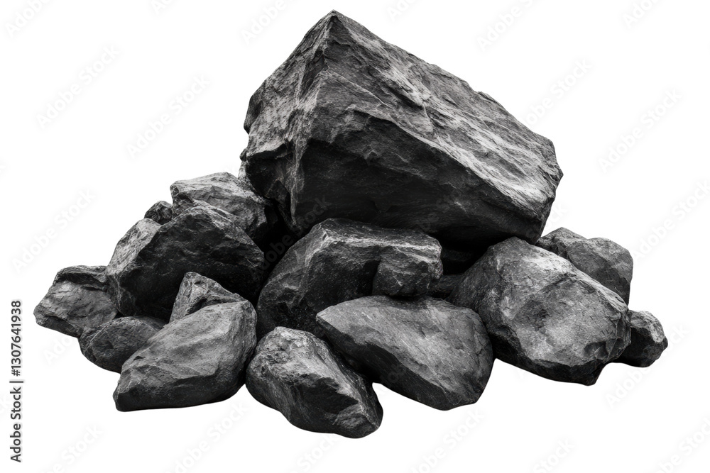 Obraz premium Coal mining process industrial site natural resource extraction urban environment close-up view energy production