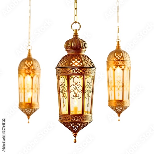 Eid mubarak and ramadan kareem greetings with islamic lantern and mosque Eid al fitr background. Fantasy style lantern for islamic ramadan celebration