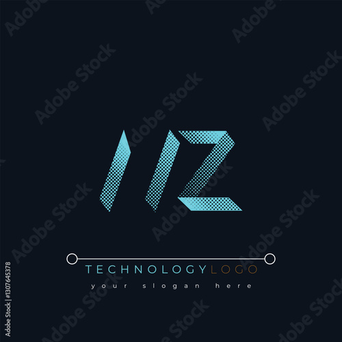 W and Z logo design. WZ abstract technology logo. This logo design is the process of creating a visual symbol that represents a brand, company, or individual.