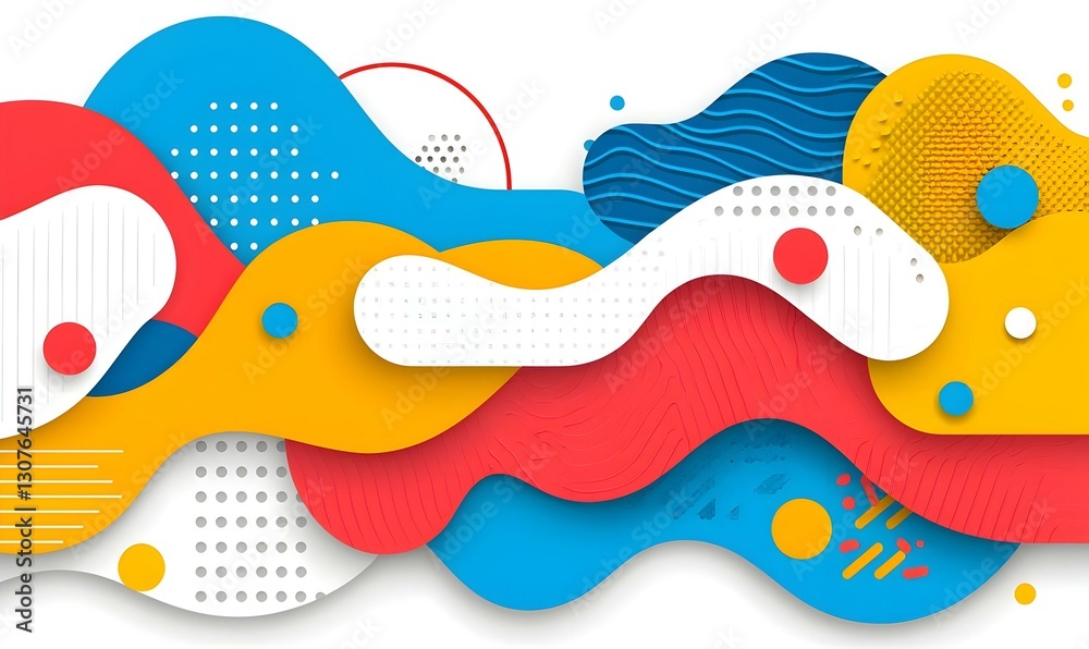 Colorful Abstract Background with Fluid Shapes and Design Elements Colorful Abstract Background with Fluid Shapes and Design Elements