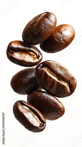 Wallpaper Mural Roasted Coffee Beans Falling Torontodigital.ca