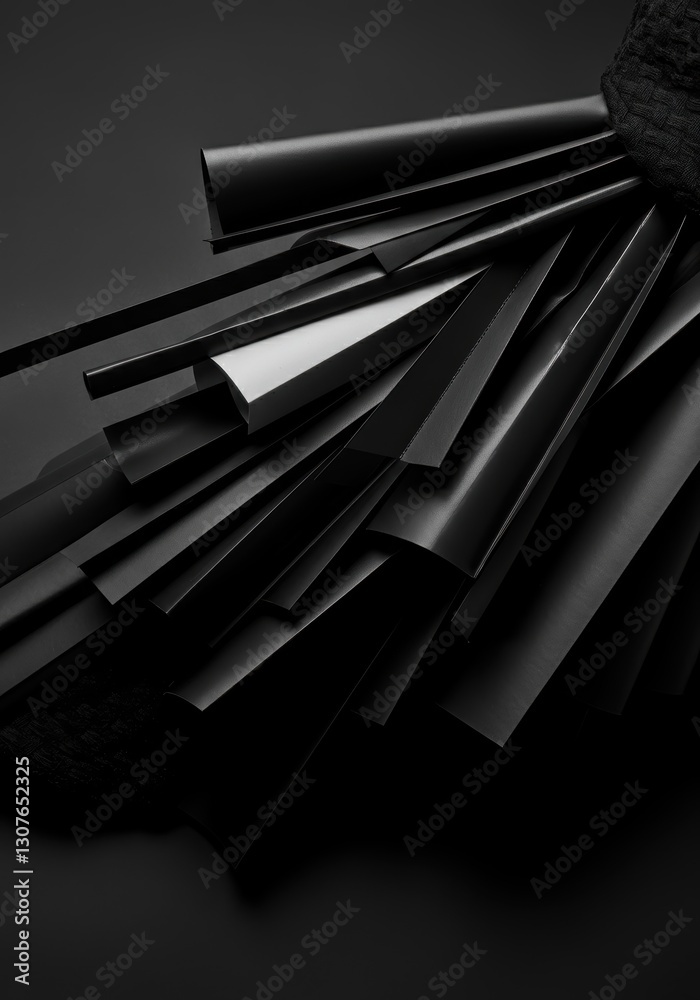 Abstract black geometric composition with overlapping rectangular shapes Abstract black geometric composition with overlapping rectangular shapes