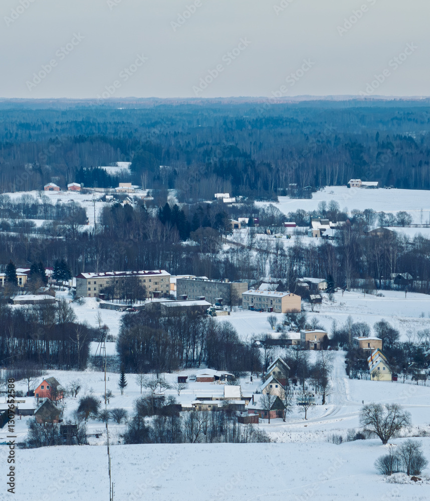 Auleja village... in Latvia. Latgale, winter landscape. Auleja village... in Latvia. Latgale, winter landscape.