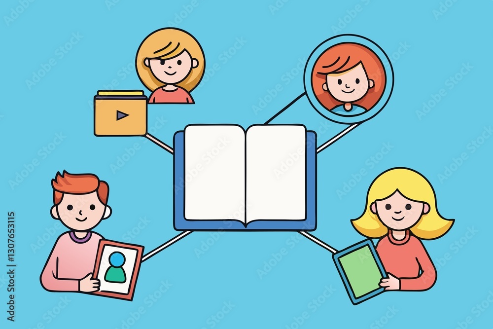 School modern education.Children study, read a textbook, do homework School modern education.Children study, read a textbook, do homework