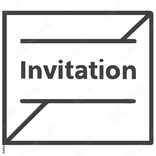 Invitation Icon for Event Invitations, Party Announcements, Gathering Notices and Social Occasion Graphics
