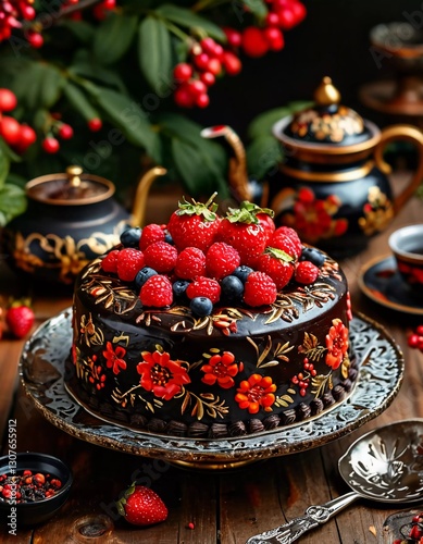  cake with berries