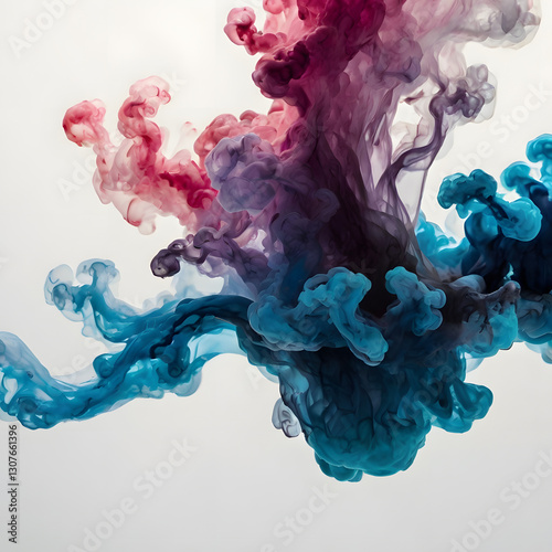 Suspended Ink Cloud In Water