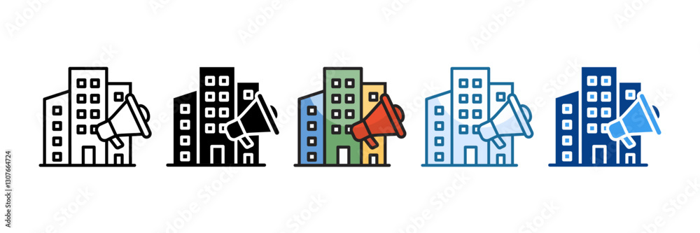 Fototapeta premium Corporate Icon Set Multiple Style Collection