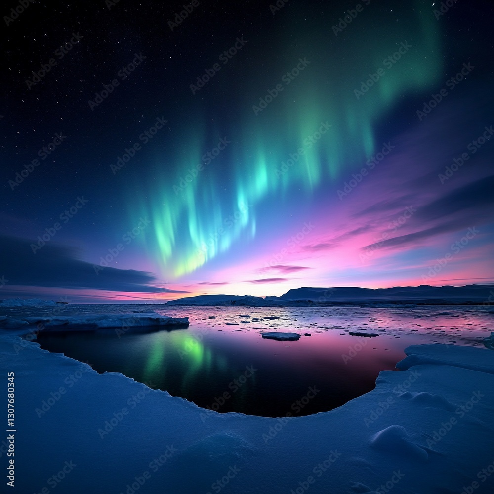 Arctic Aurora Borealis Reflection Arctic Aurora Borealis Reflection