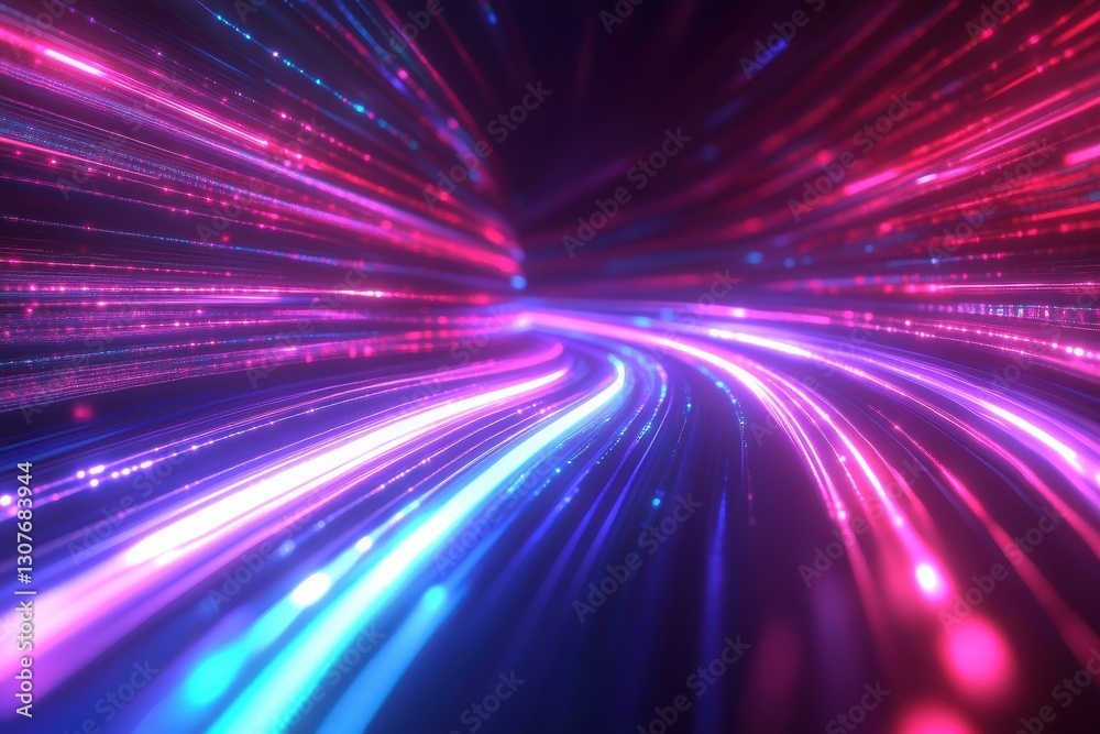 Obraz premium Dynamic abstract background showcasing vibrant technology innovation and digital flows