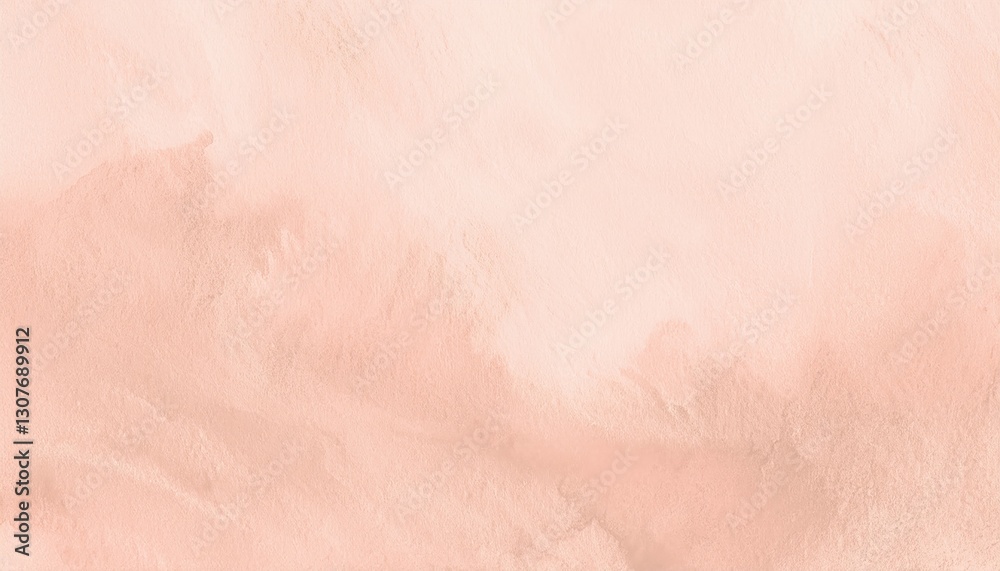 Fototapeta premium Light pastel abstract watercolor on paper with soft dusty red, brown, rose pink, peach, and white tones. Gentle, elegant blending evokes a calm, artistic, and natural atmosphere.