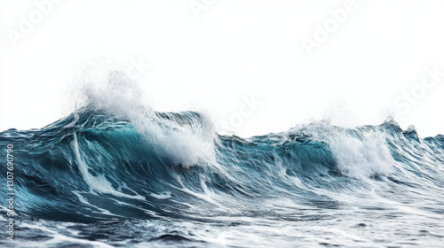 Blue waves splashing