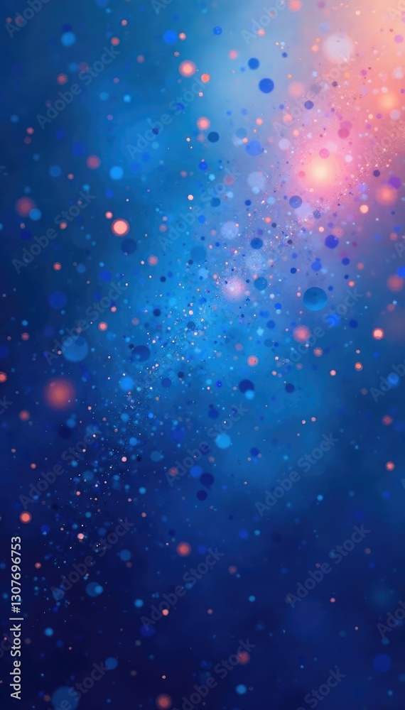 Obraz premium Gradual shift from light blue to deep indigo with scattered speckles, abstract, artistic