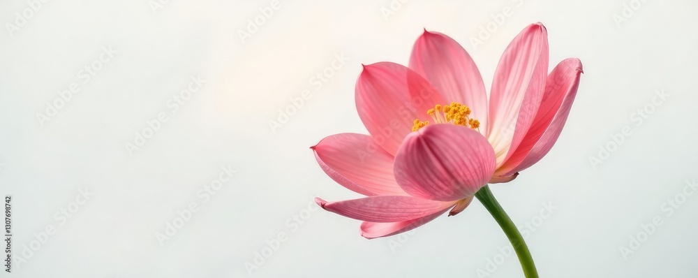 Large isolated flower in a pure white environment, bloom, nature Large isolated flower in a pure white environment, bloom, nature