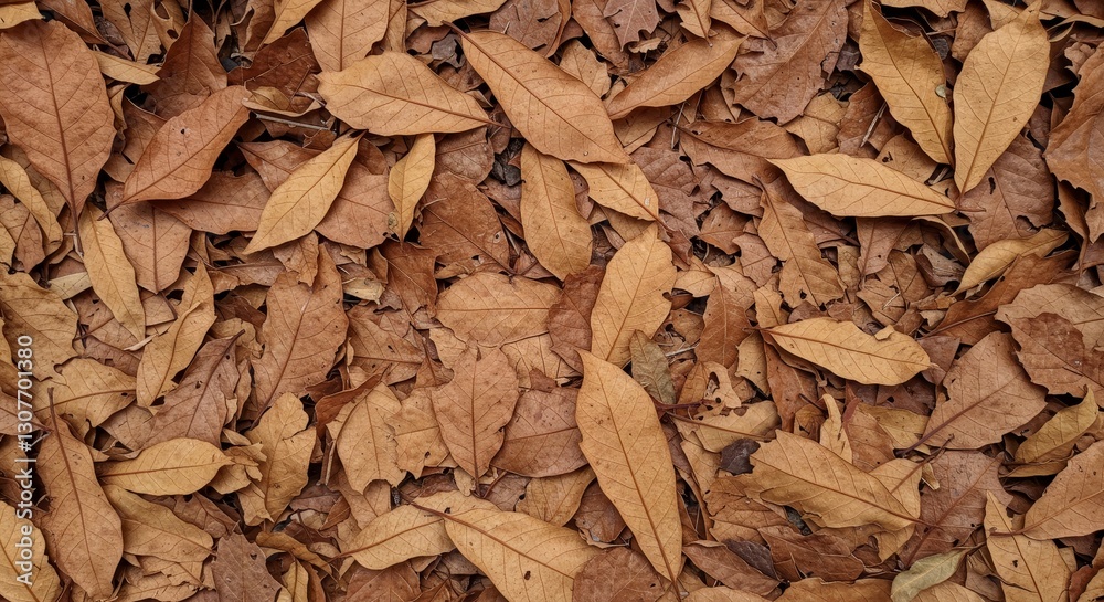 Autumn Brown Leaf Ground Cover - A dense covering of dried brown leaves on the ground. Perfect for autumnal backgrounds or textures Autumn Brown Leaf Ground Cover - A dense covering of dried brown leaves on the ground. Perfect for autumnal backgrounds or textures