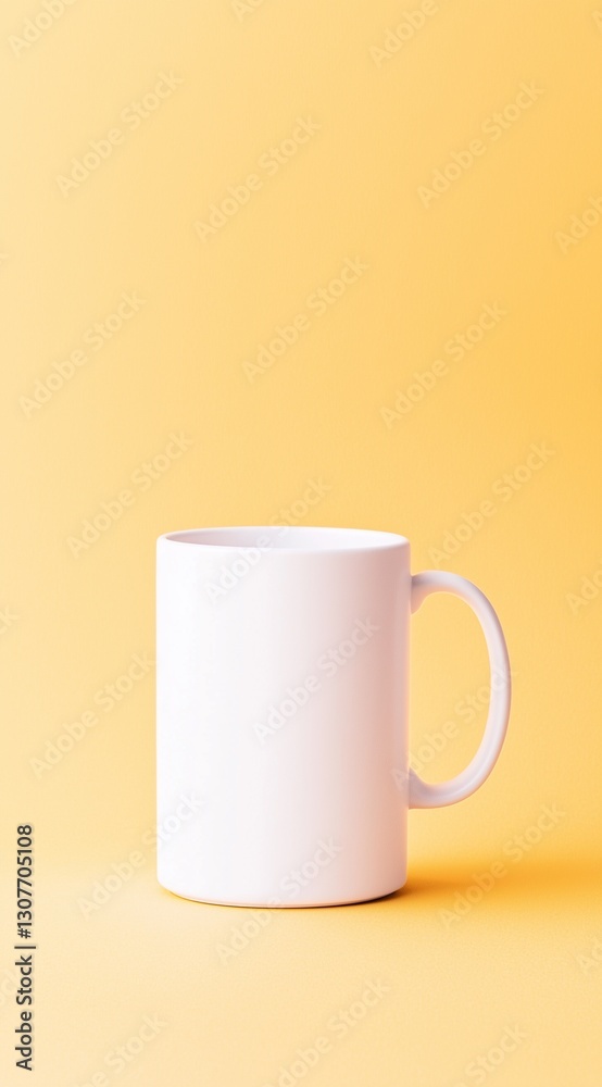 pastel background, ceramic cup mockup with a clean and glossy finish pastel background, ceramic cup mockup with a clean and glossy finish