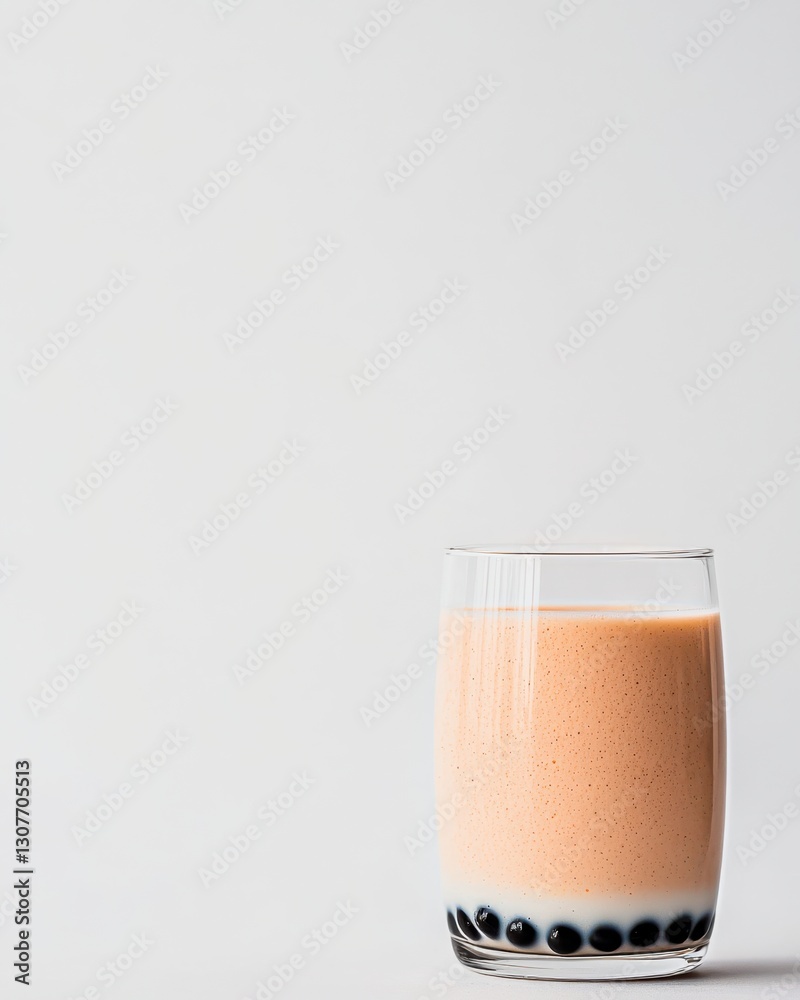 A refreshing bubble tea drink with a creamy texture and bubbles. A refreshing bubble tea drink with a creamy texture and bubbles.