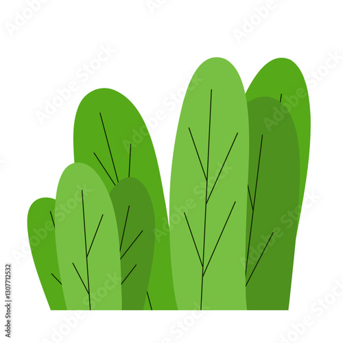 Green trees and bushes gardens park. Ecology plant natural botanic flora