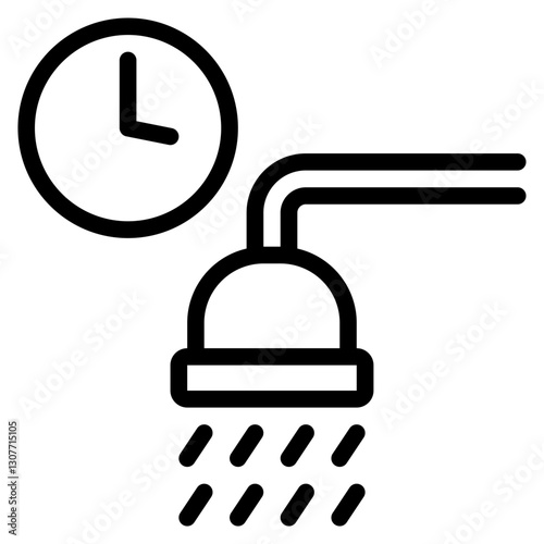 shower with time icon 