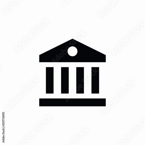 traditional bank icon sign vector