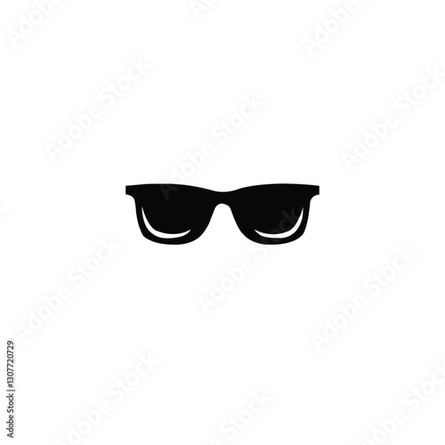 Black sunglass, mens glasses silhouette vector design and illustration. Sunglasses icon.