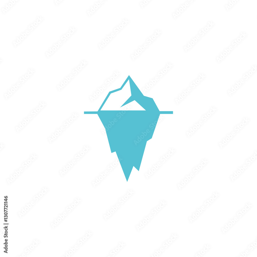 Blue and white Iceberg vector eps icon isolated on white background. Blue and white Iceberg vector eps icon isolated on white background.