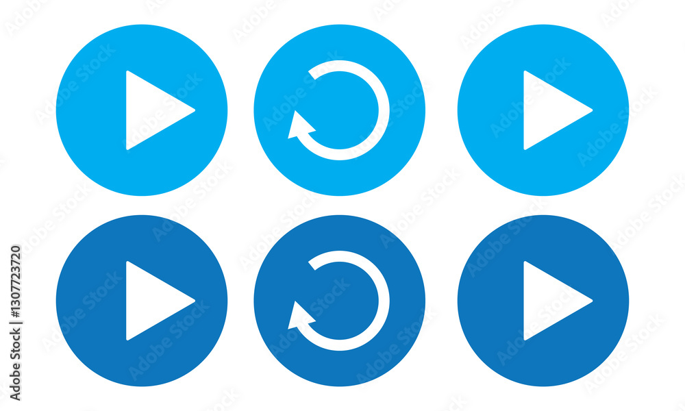 Play button icon set. Start symbol vector illustration isolated. Web media interface play sign.
Play button icon set. Start symbol vector illustration isolated. Web media interface play sign.
