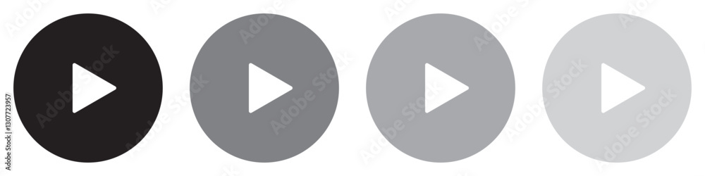 Play button icon set. Start symbol vector illustration isolated. Web media interface play sign.
Play button icon set. Start symbol vector illustration isolated. Web media interface play sign.