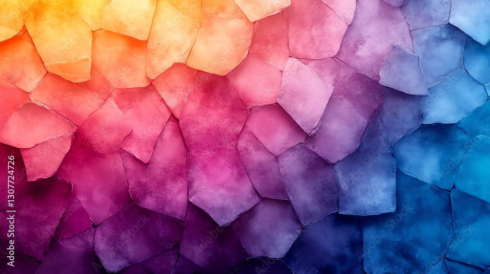 Fototapeta premium Vibrant rainbow hues seamlessly blend in abstract textured pattern. AI Generated