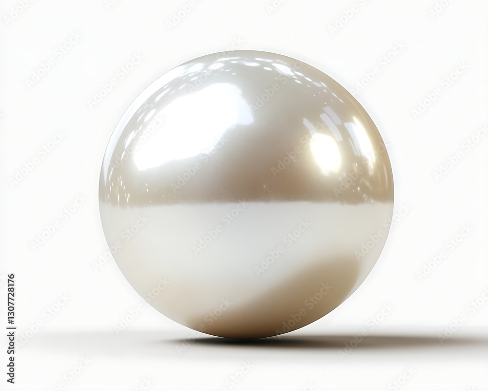 Obraz premium Pearl Orb Simple White Backdrop