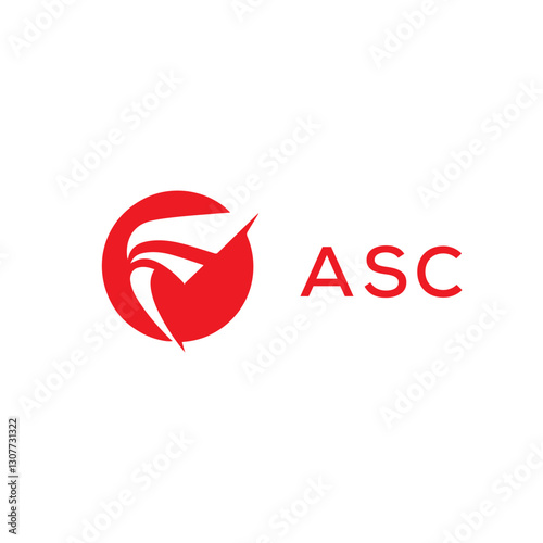 ASC creative minimalist letter logo.	