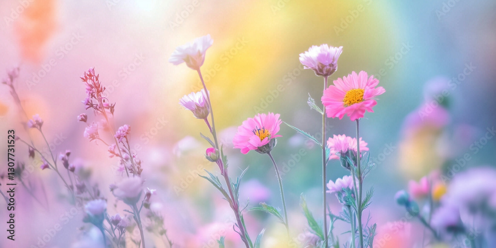 Colorful spring flowers in the sunlight. Beautiful nature background for cosmetics, spa, perfume, beauty salon, florist shop, invitation, Colorful spring flowers in the sunlight. Beautiful nature background for cosmetics, spa, perfume, beauty salon, florist shop, invitation,