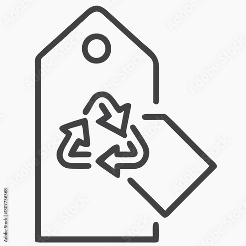 Biodegradable Label Icon for Sustainable Packaging Design, Eco Product Certification and Environmental Education Materials about Waste Reduction and Natural Materials