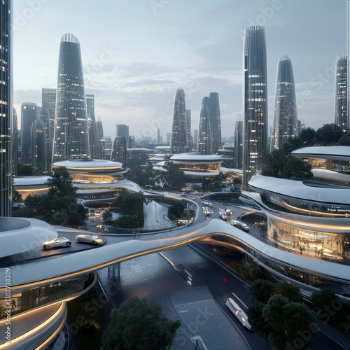 Shanghai Lujiazui Finance and Trade Zone of the modern city