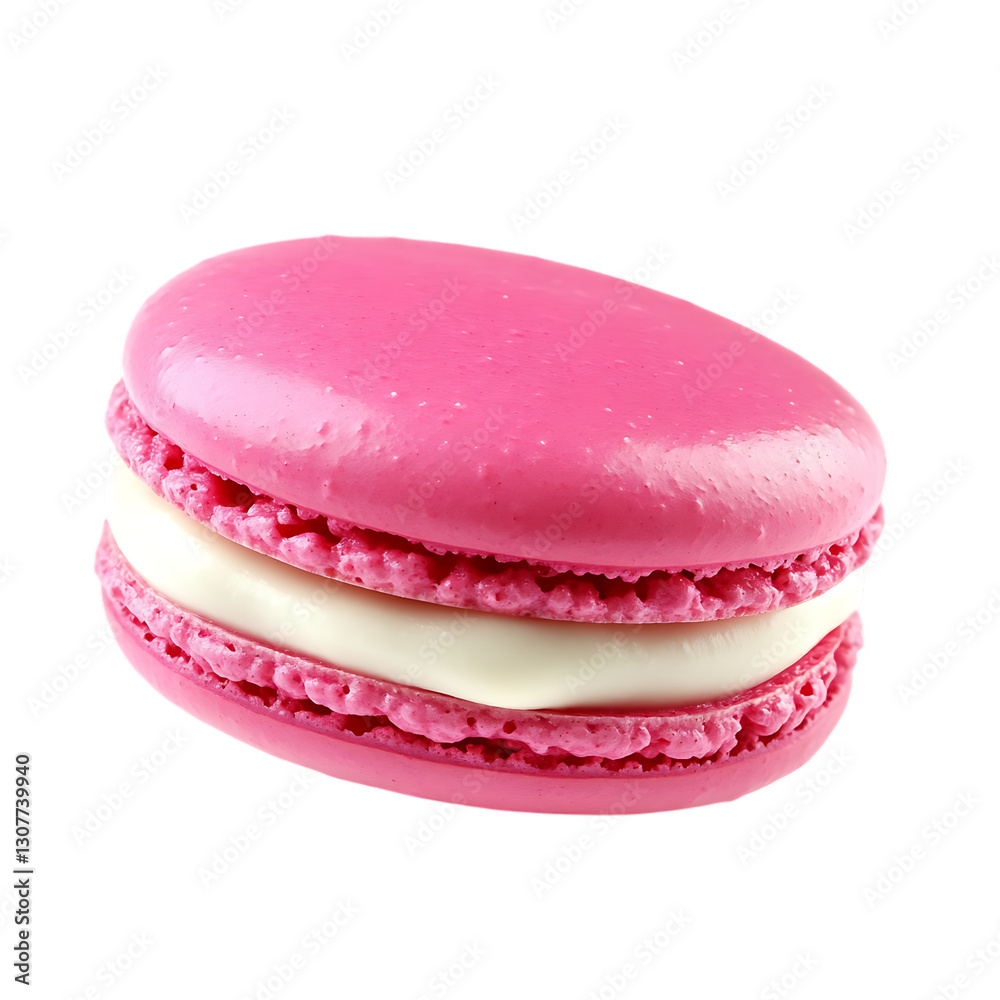 Pink Macaron with White Cream Filling Pink Macaron with White Cream Filling