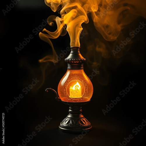 Lamp Of Wishes - Magic Smoke Coming Out Of The Bottle