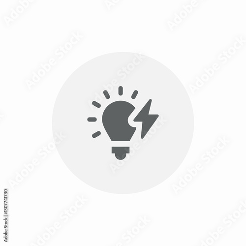 bulb light icon sign vector