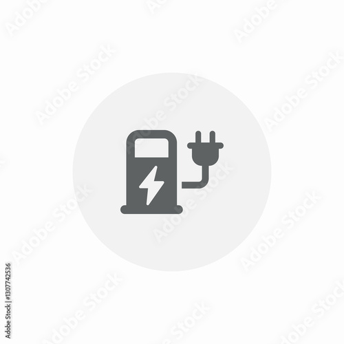 electric car supply icon sign vector