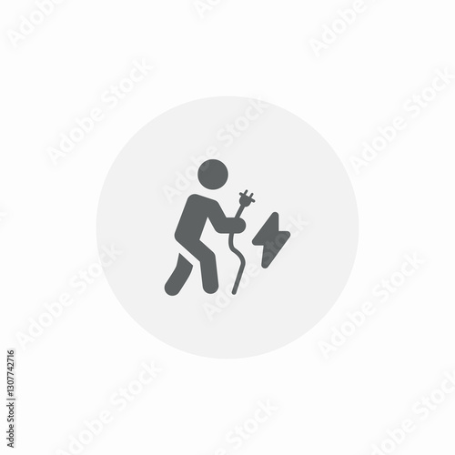 electricity usage icon sign vector