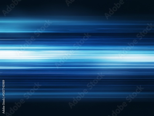 Abstract Blue Light Streaks With Motion Blur