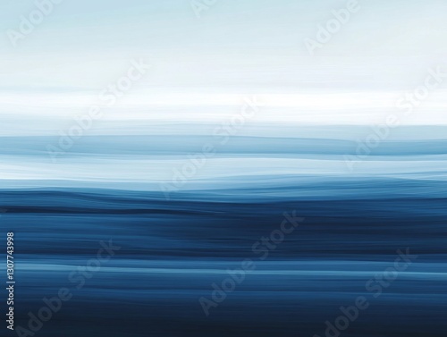Abstract Blue Gradient Waves With Smooth Texture