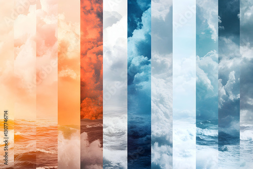 Composite image illustrating climate change weather extremes