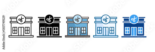 Barber Shop Icon Set Multiple Style Collection