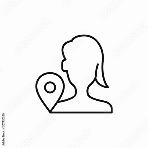 contact gps spot icon sign vector