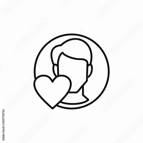favorite contact member icon sign vector